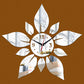 Orologio a forma di fiore - Numeri arabi chiari su fondo specchiato. Decora con eleganza la tua casa.