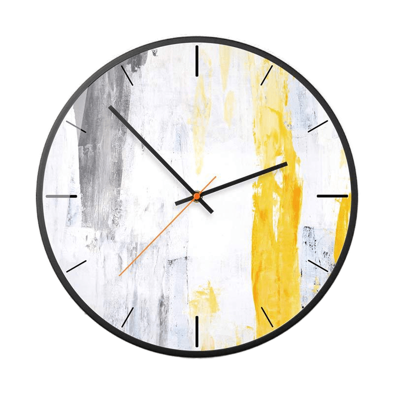 Orologio Astratto - Modello giallo - Arte da appendere - Ideale per il tuo spazio.