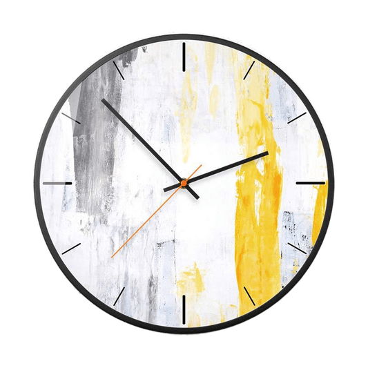 Orologio Astratto - Modello giallo - Arte da appendere - Ideale per il tuo spazio.
