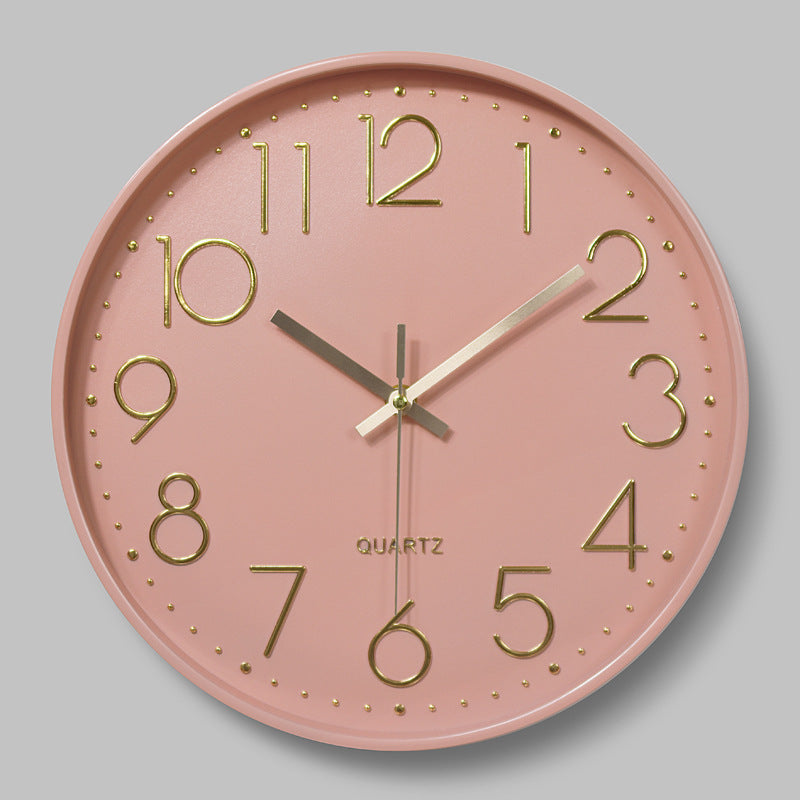 Orologio da Parete - Modello rosa - Stile Minimal - Completa la tua decorazione.