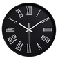 Orologio con Numeri Romani - Modello nero - Stile moderno - Ideale per l'arredamento.