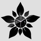 Orologio a forma di fiore - Elegante design con lancette nere e petali stilizzati. Spedizione gratuita.