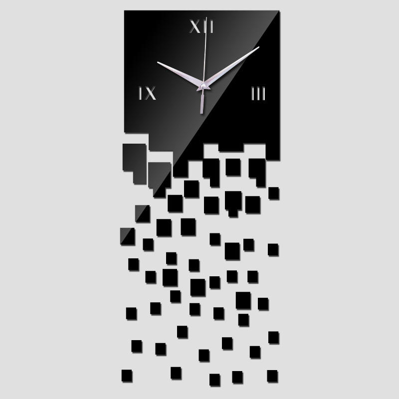 Dettagli eleganti - Orologio adesivo con quadrati per un tocco di stile. Spedizione inclusa.