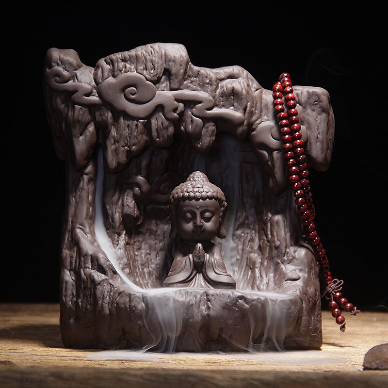 3 modelli di "Bruciatore di incenso con caverna di Buddha"