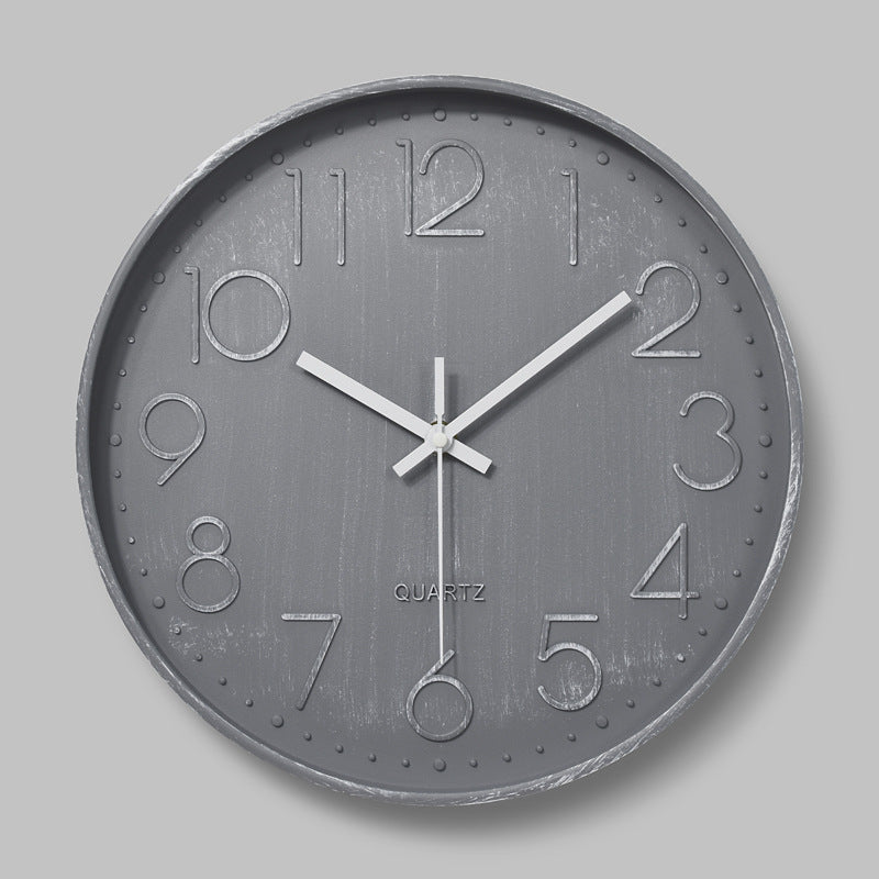 Orologio in Stile Minimal - Colore grigio scuro - Lancette precise - Ideale per il salotto di casa.