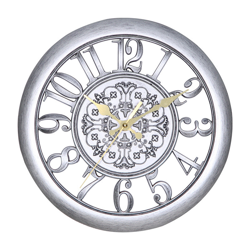 Orologio in Stile Vintage - Colore argento - Batteria non inclusa - Perfetto per l'arredo.