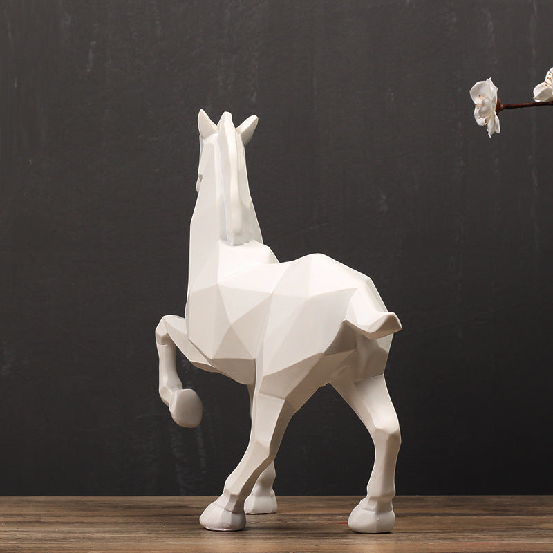 Modello singolo di "Statua a forma di cavallo in stile geometrico"
