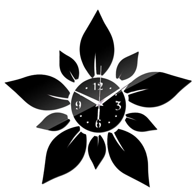 Orologio a forma di fiore - Design moderno con petali e numeri arabi. Perfetto per decorare la casa o come regalo unico.